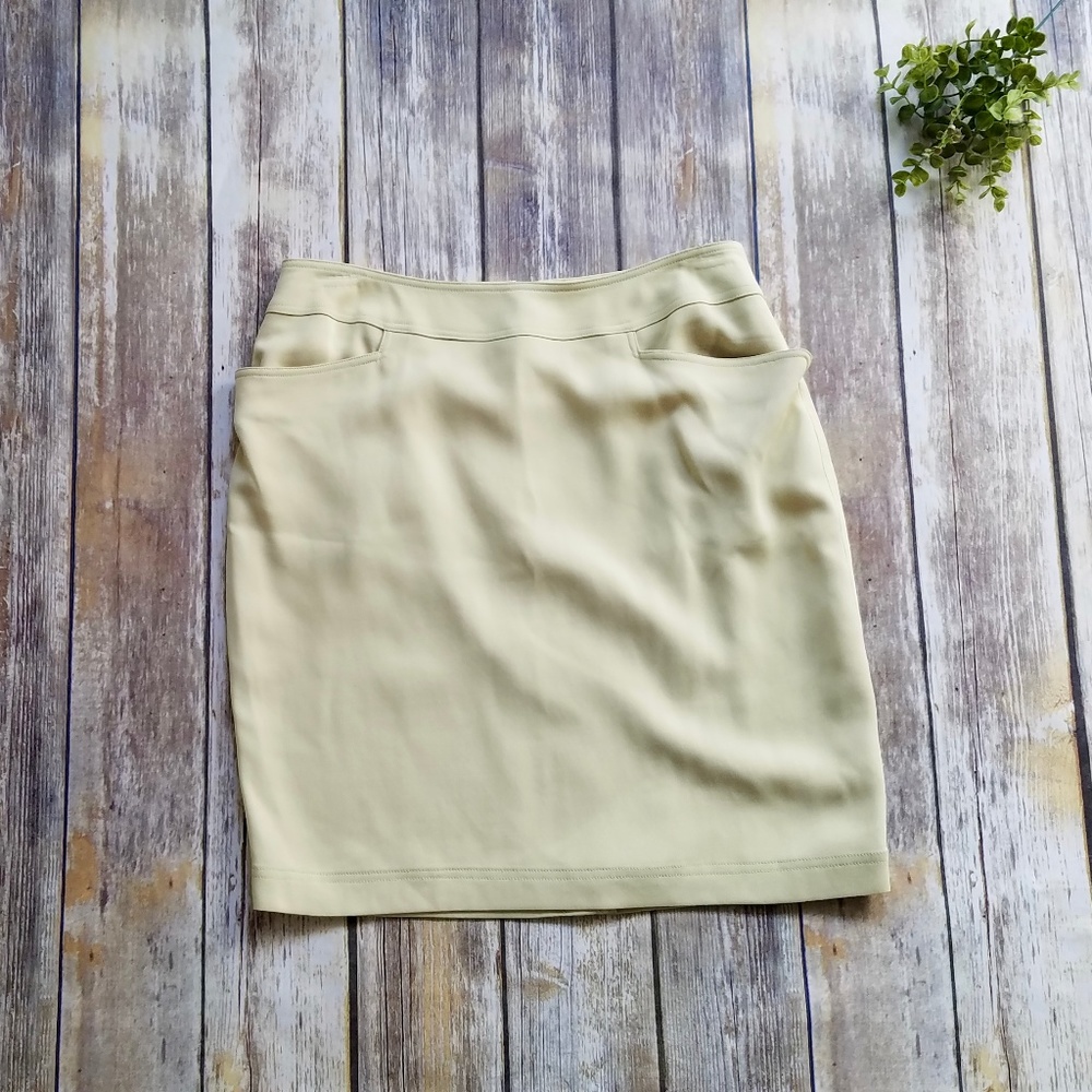 Tahari Yellow/Green Skirt Size 10